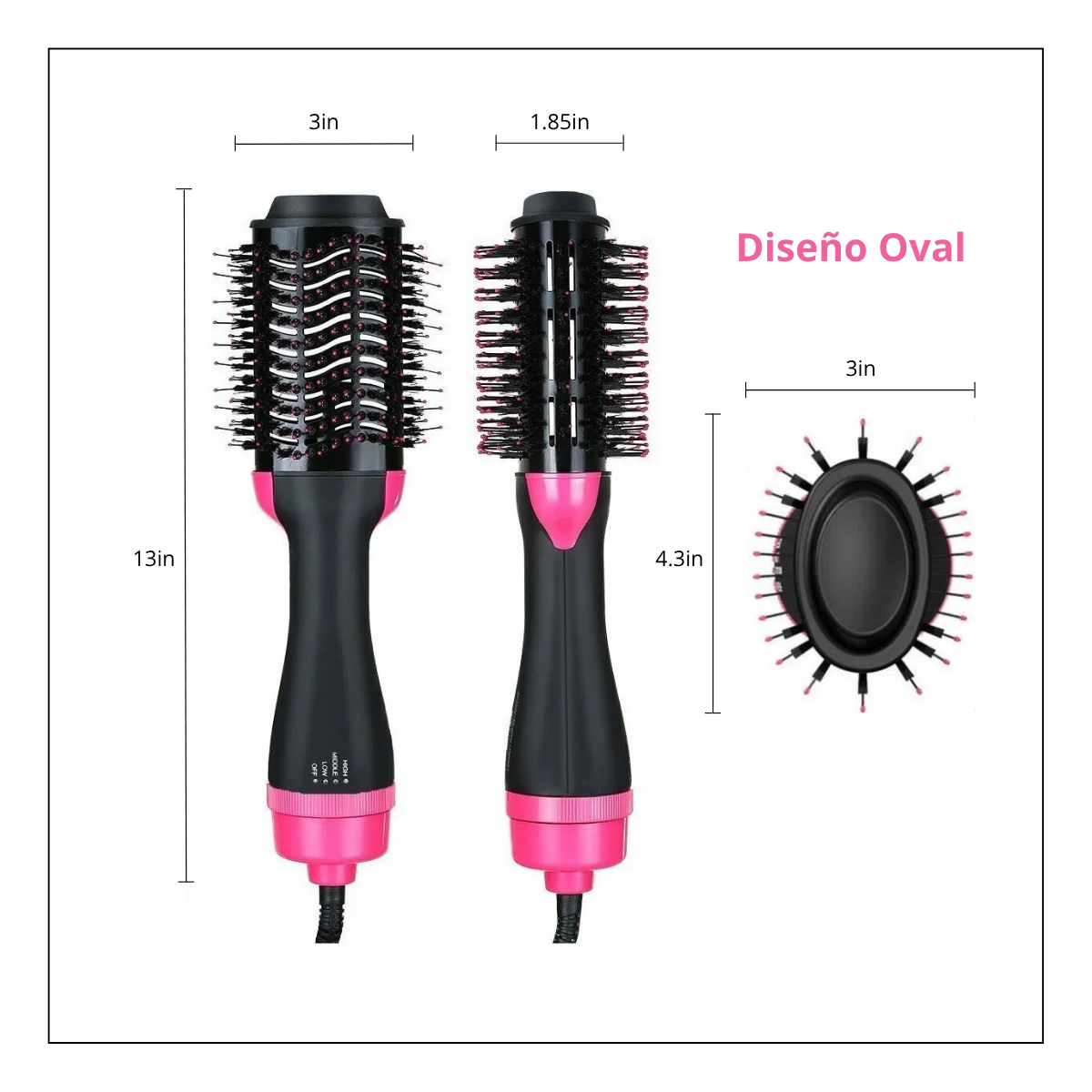 Cepillo Eléctrico Secador Voluminizador One-step Hair Dry