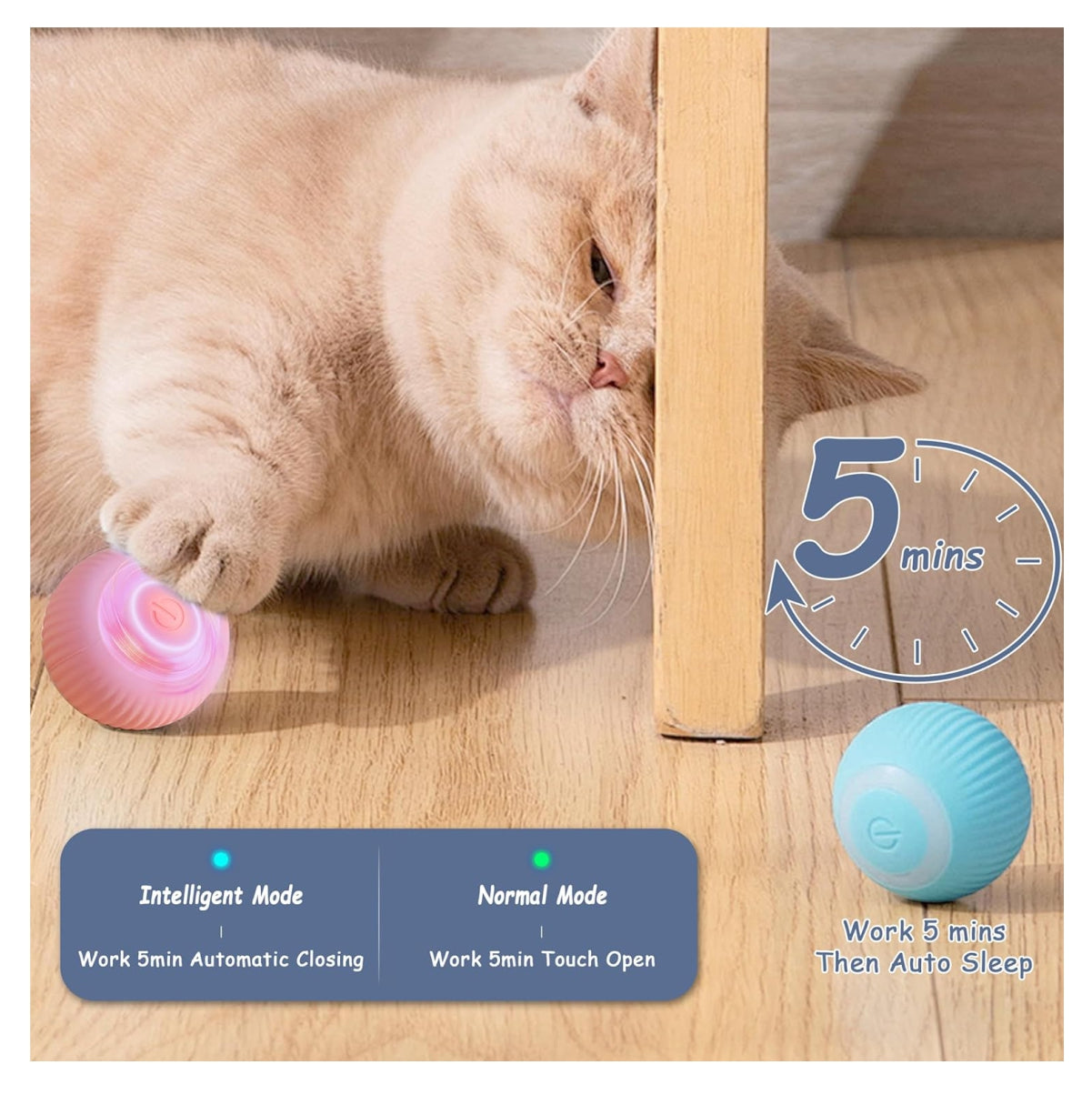 Pelota Interactiva Inteligente para Gato y Perro