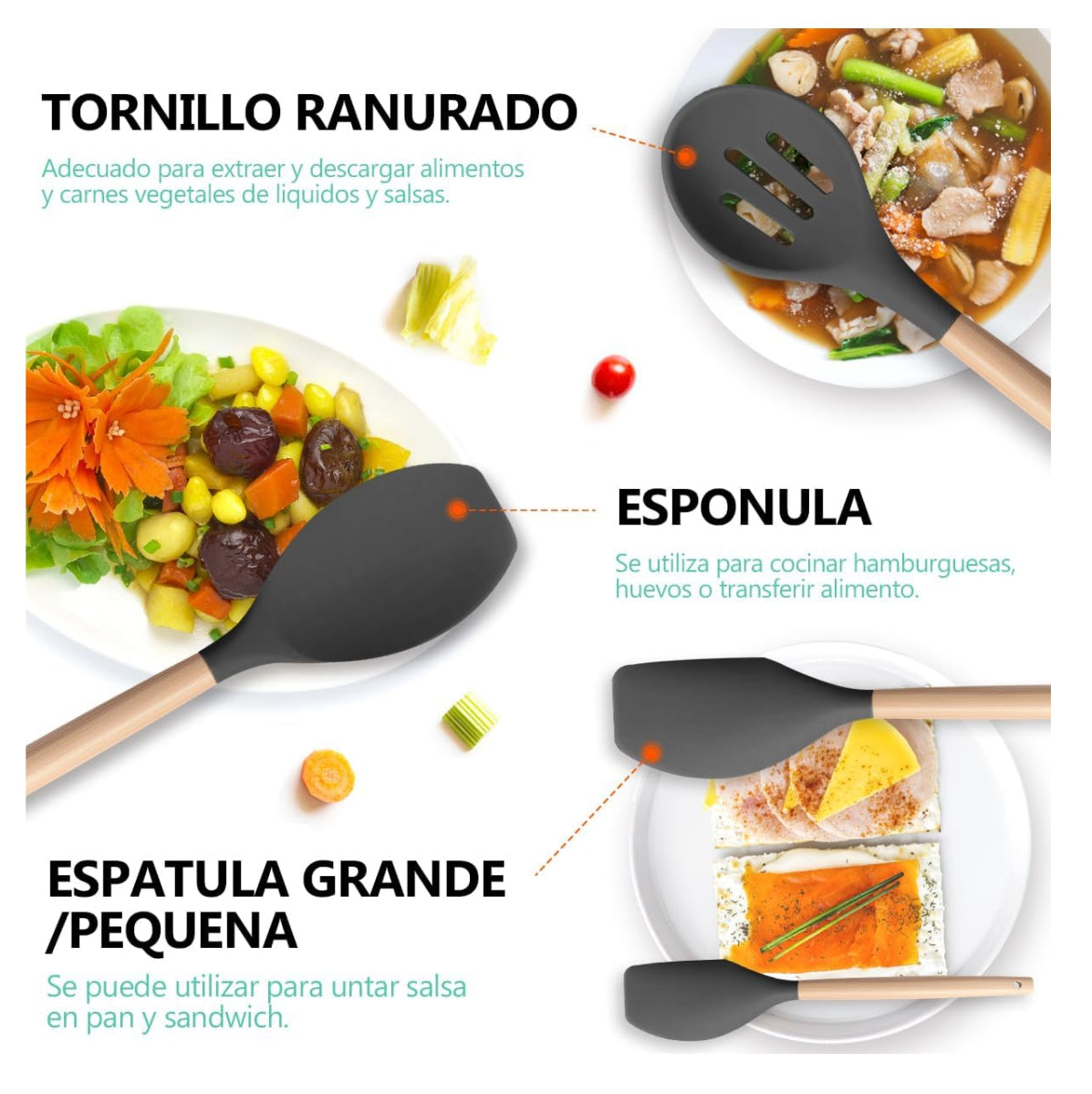 Set de Utensilioc de Cocina en Silicona (12 piezas)