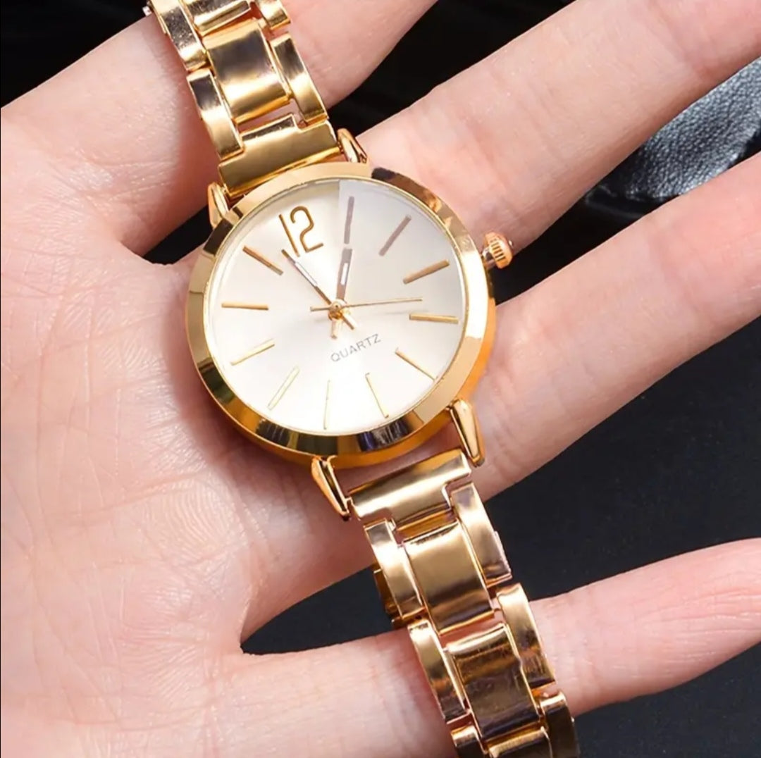 Reloj + Pulsera Grace Luxe Dorado