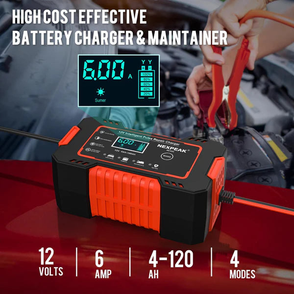 Cargador Inteligente de Baterías 12V 6A