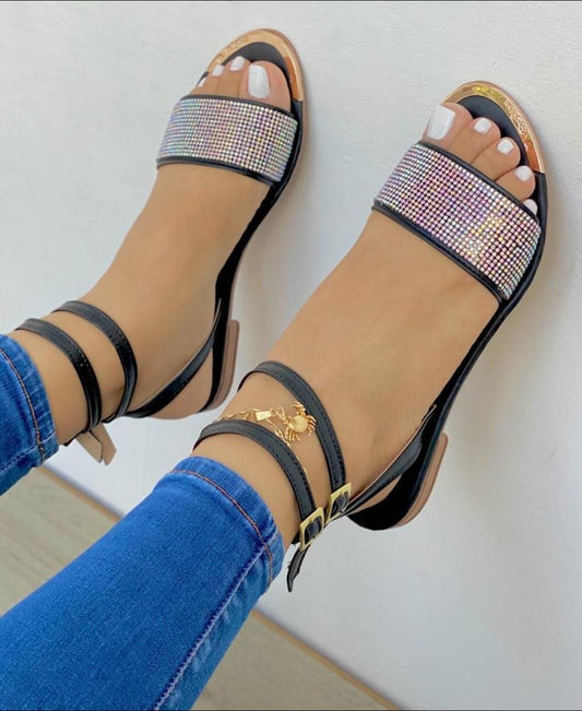 Sandalia Doble Correa Plana