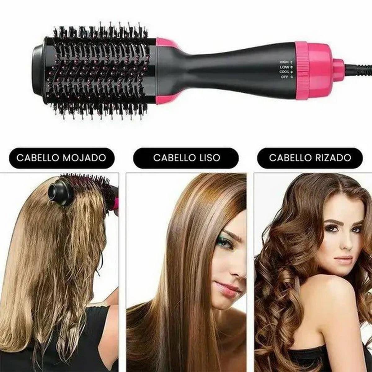 Cepillo Eléctrico Secador Voluminizador One-step Hair Dry