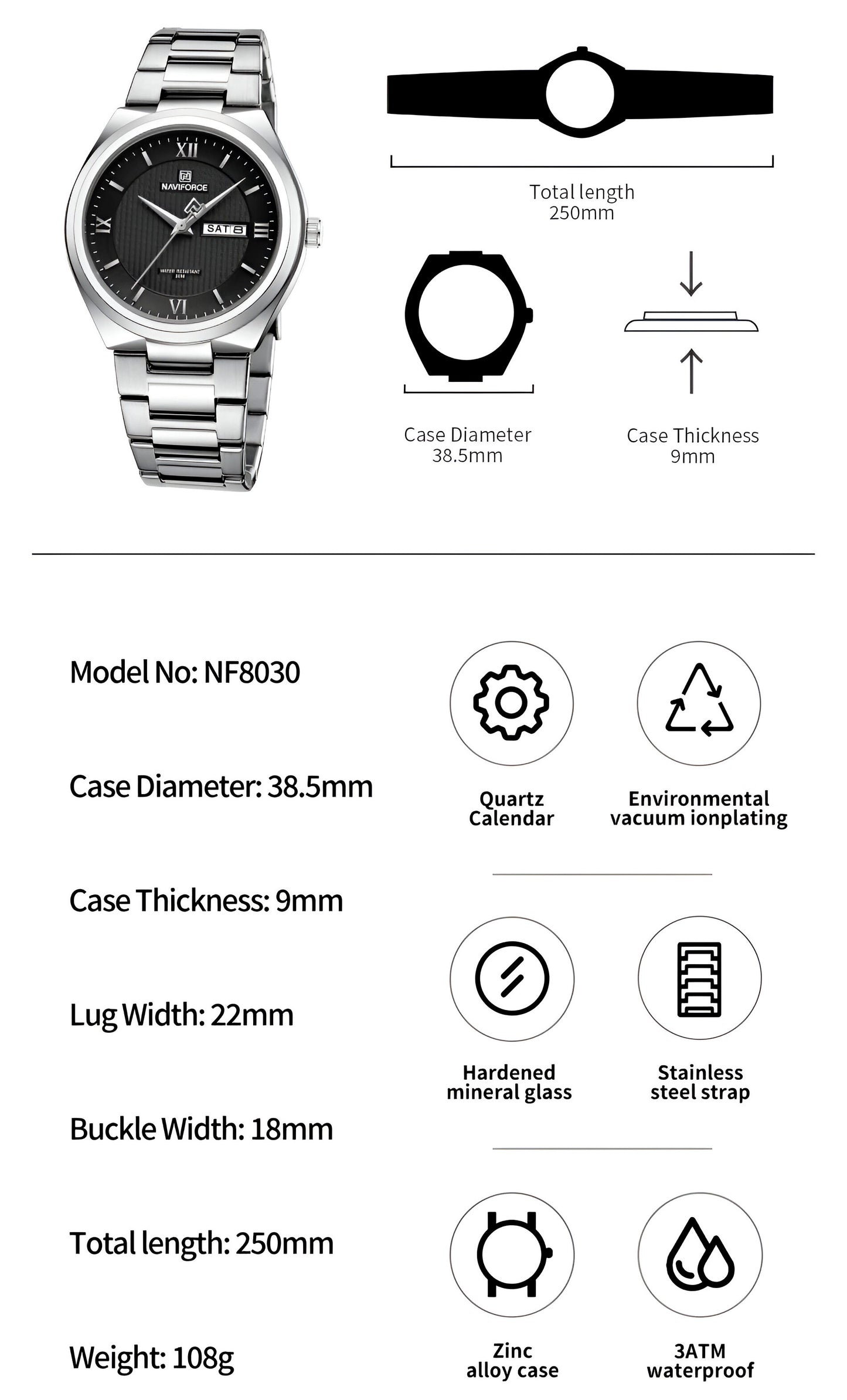 Reloj de Hombre - Naviforce NF8030