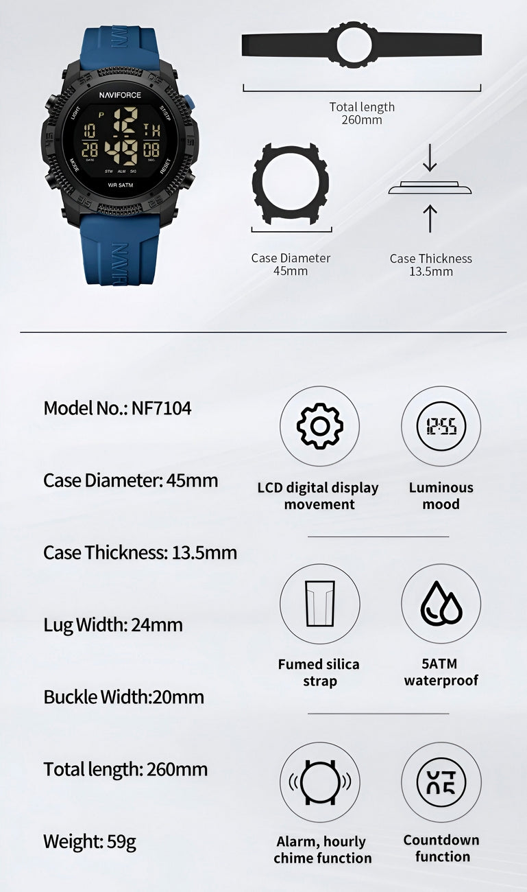 Reloj Deportivo Digital - Naviforce NF7104