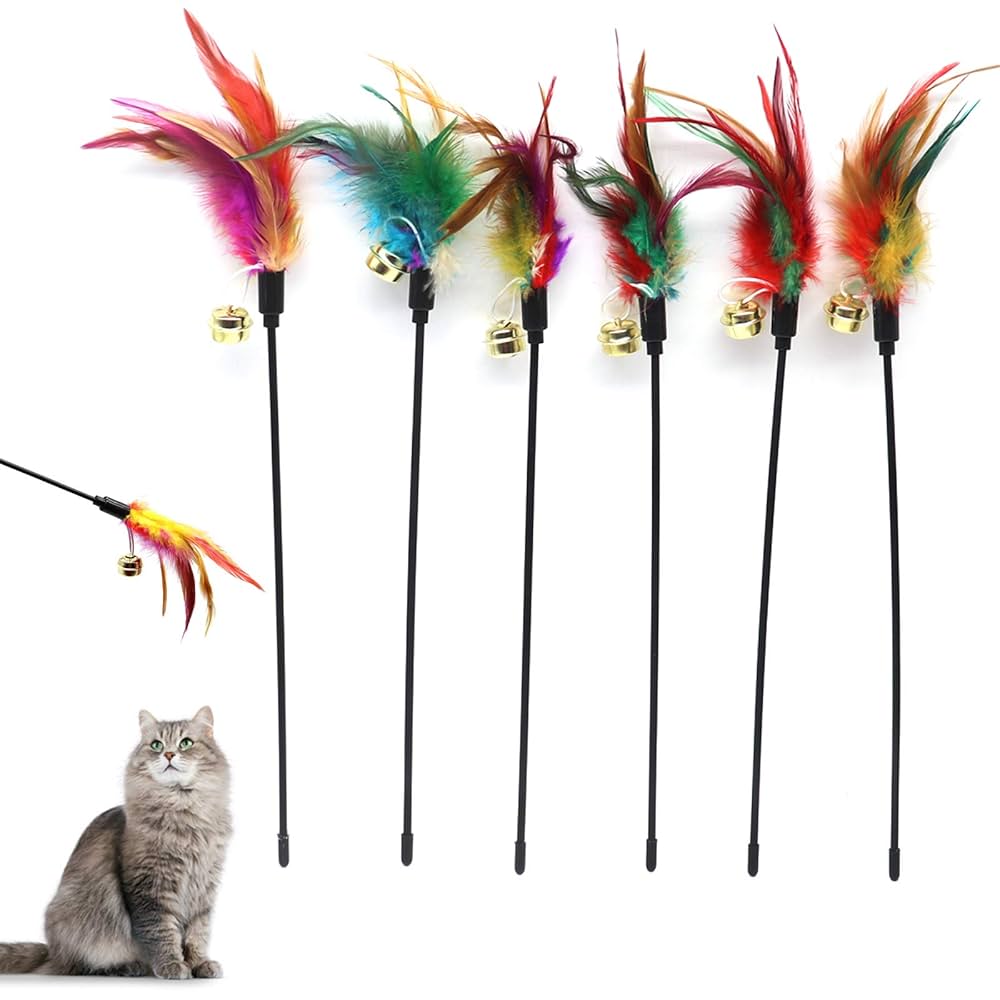 Vara Para Gatos Plumas Con Resorte