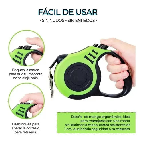 Correa Retráctil para Mascotas 5M