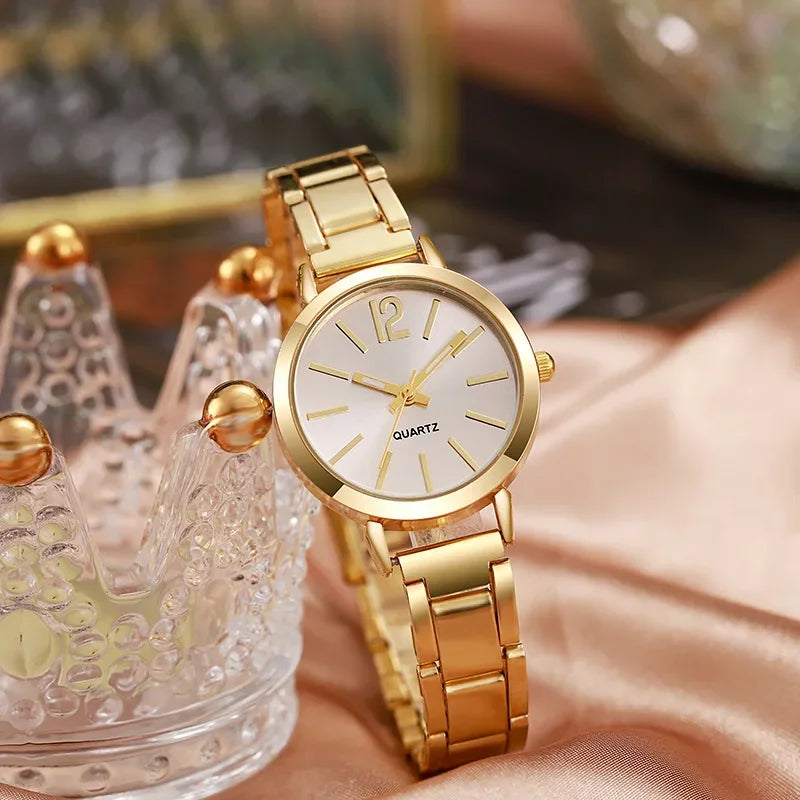 Reloj + Pulsera Grace Luxe Dorado