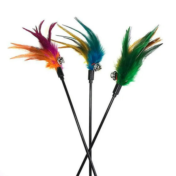 Vara Para Gatos Plumas Con Resorte