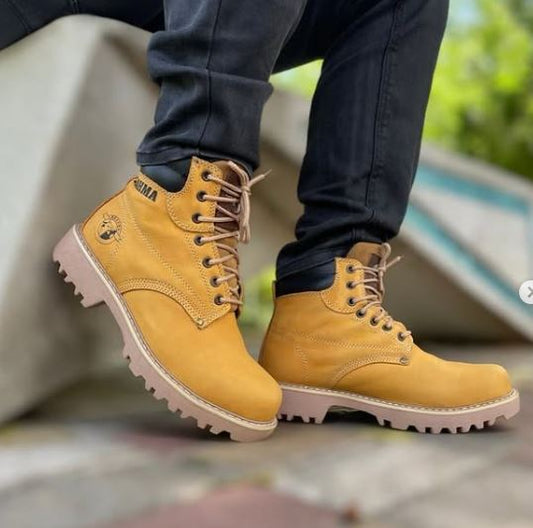 Botas Brahma en Cuero - Oro