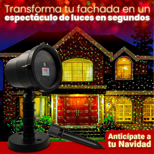 HoliGlow – Proyector de Luces Navideñas + BONO (Tarjeta con 12 Temas)