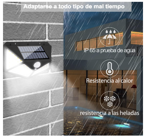 Lampara Solar 100 Leds