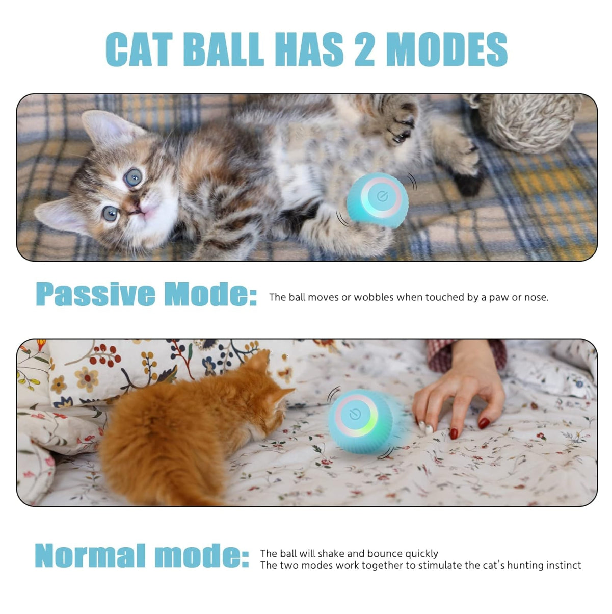 Pelota Interactiva Inteligente para Gato y Perro