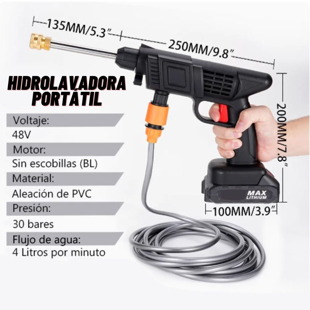 Hidrolavadora Recargable 48V - 2 Baterías