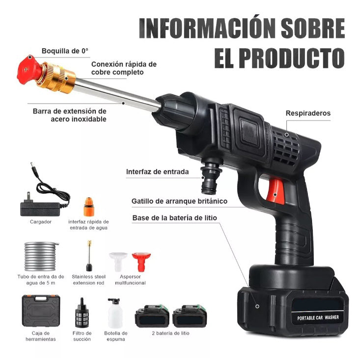 Hidrolavadora Recargable 48V - 2 Baterías