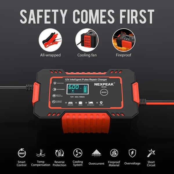 Cargador Inteligente de Baterías 12V 6A