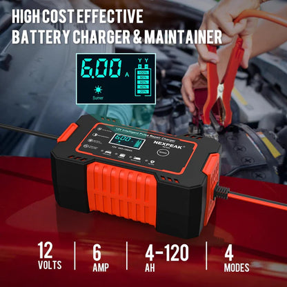 Cargador Inteligente de Baterías 12V 6A