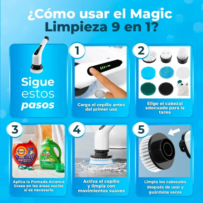 Cepillo Magic Clean Pro - 9 en 1