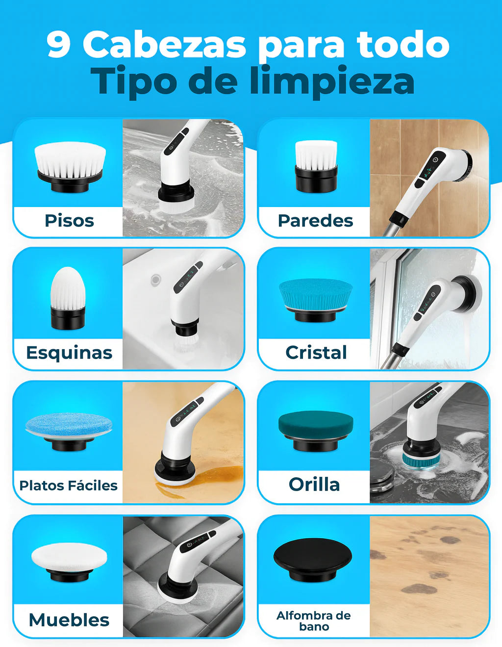 Cepillo Magic Clean Pro - 9 en 1