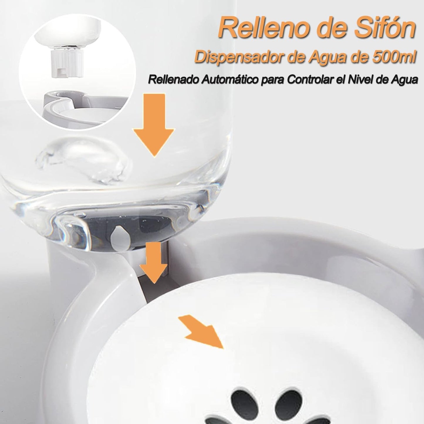 Comedero Doble Elevado 3 en 1 para Gatos y Mascotas