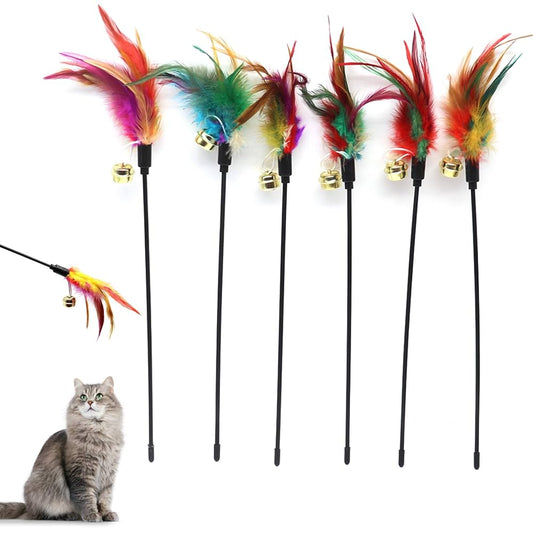 Vara Para Gatos Plumas Con Resorte