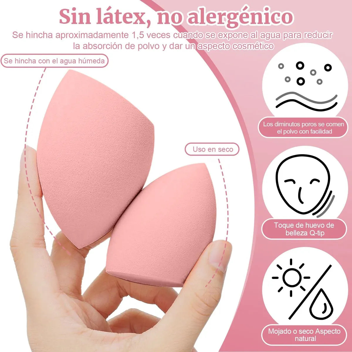 Esponja de Maquillaje de Belleza 7 Piezas
