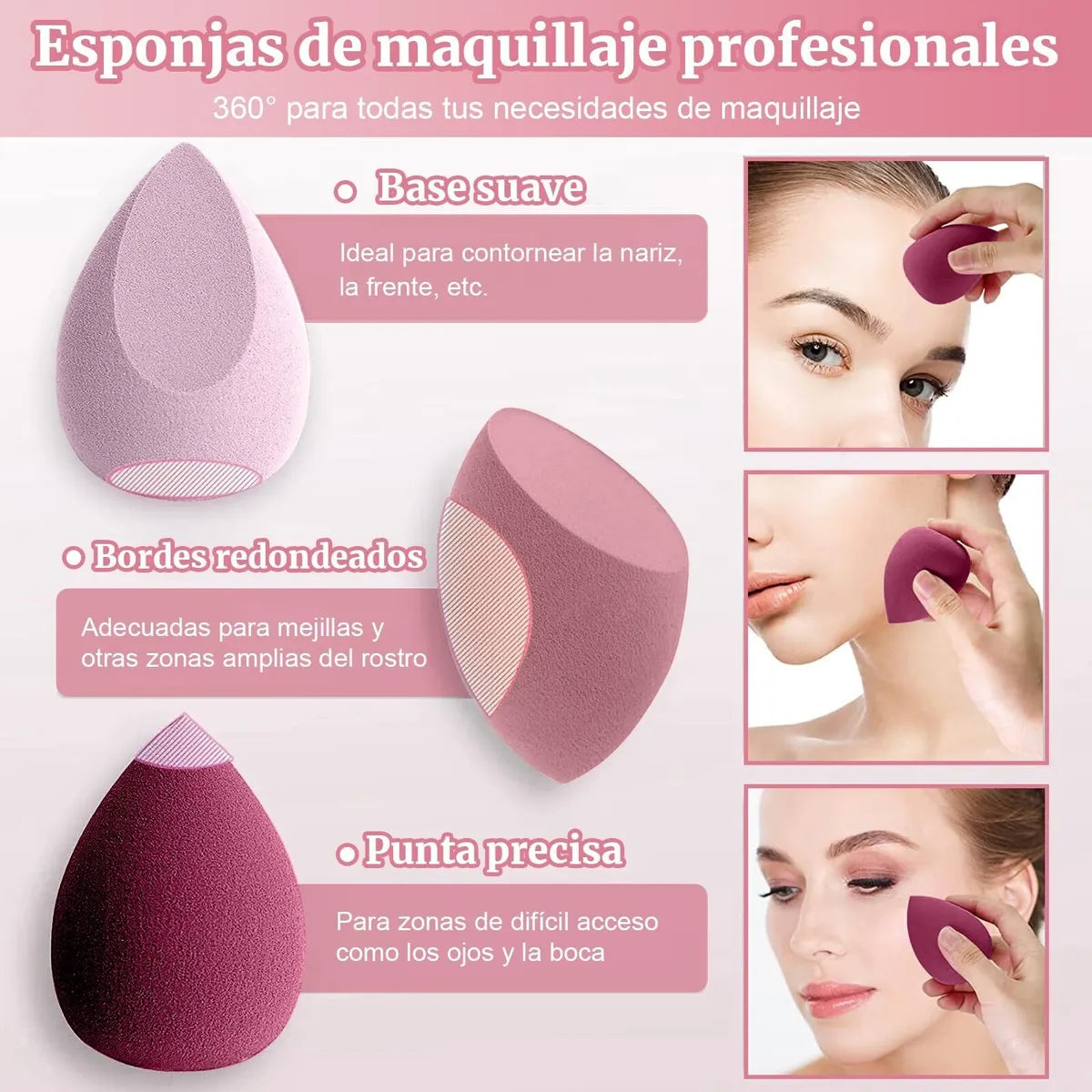 Esponja de Maquillaje de Belleza 7 Piezas