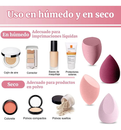 Esponja de Maquillaje de Belleza 7 Piezas