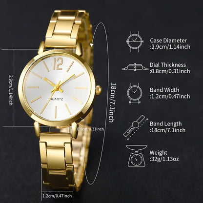 Reloj + Pulsera Grace Luxe Dorado