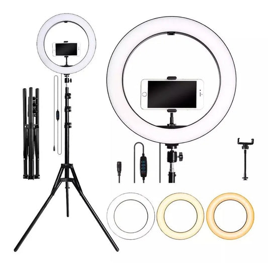 Aro de Luz Led 26cm + Trípode 2.2m